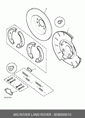 Тормозной диск SDB000010 MG ROVER LAND ROVER
