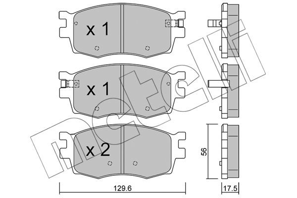 Комплект тормозных колодок, диско 22-0724-0 METELLI