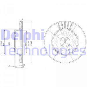 Тормозной диск BG2802 DELPHI