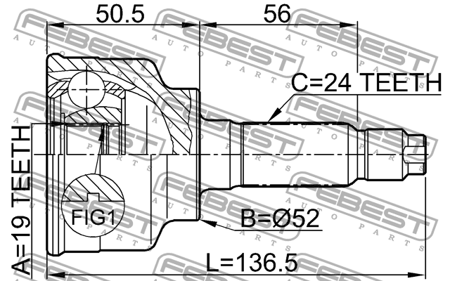 ШРУС 0510-014 FEBEST