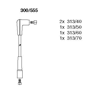 Ккомплект проводов зажигания 300555 BREMI
