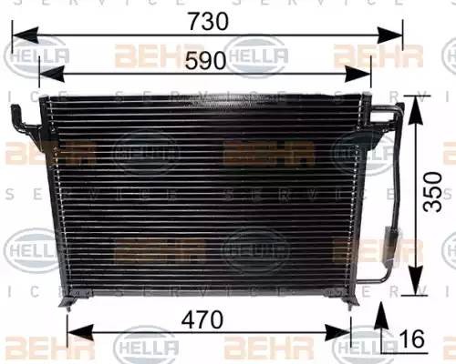 Конденсатор, кондиционер 8FC 351 035-281 HELLA