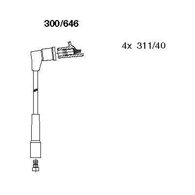 Ккомплект проводов зажигания 300646 BREMI