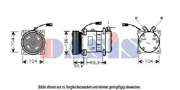 Компрессор, кондиционер 851071N AKS DASIS