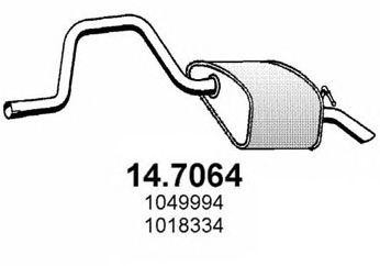 Глушитель выхлопных газов конечный 147064 ASSO