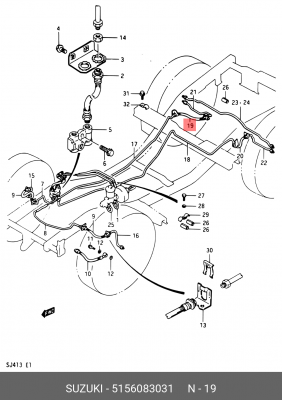 Тормозной шланг 51560-83031 SUZUKI
