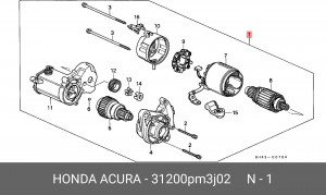 Стартер 31200PM3J02 HONDA