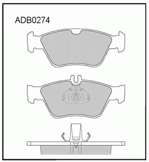 Колодки тормозные дисковые ADB0274 ALLIED NIPPON