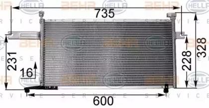 Конденсатор, кондиционер 8FC351300731 HELLA