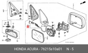 Сервопривод зеркала заднего вида 76215S10A01 HONDA