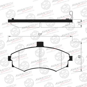 Колодки тормозные дисковые AV115 AVANTECH