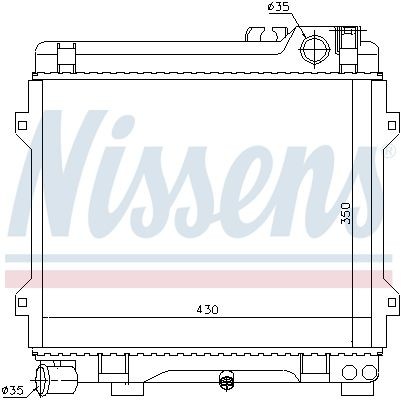 Радиатор, охлаждение двигател 60658 NISSENS