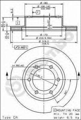 Тормозной диск 09.7226.10 BREMBO