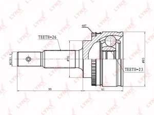 ШРУС CO-7558A LYNXAUTO