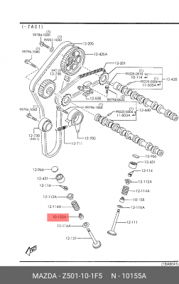 Уплотнительное кольцо, стержень кла Z501-10-1F5 MAZDA