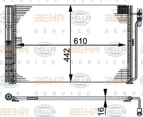 Конденсатор, кондиционер 8FC351317481 HELLA