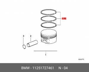 Комплект ремонтный 11 25 1 727 461 BMW