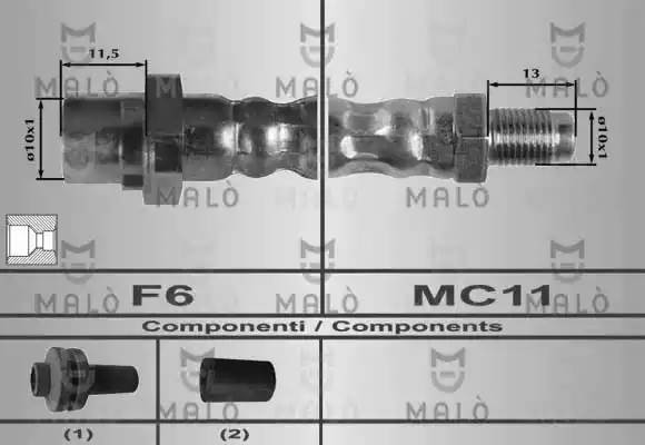 Тормозной шланг 80264 MALO