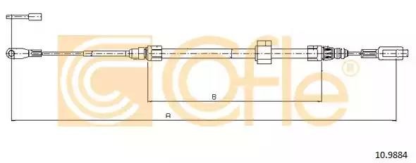 Трос ручного тормоза 10.9884 COFLE