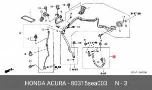 Шланг кондиционера 80315SEA003 HONDA