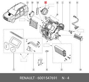 вентилятор салона 6001547691 RENAULT