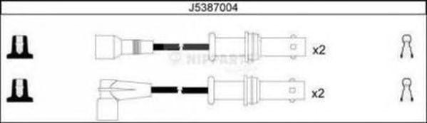 Ккомплект проводов зажигания J5387004 H B JAKOPARTS NIPPARTS