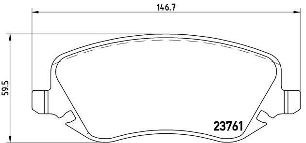 Комплект тормозных колодок, диско P23088 BREMBO