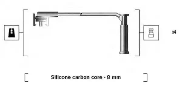 Ккомплект проводов зажигания 941185270781 MAGNETI MARELLI