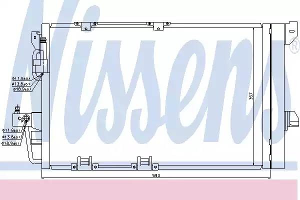 Конденсатор, кондиционер 94650 NISSENS