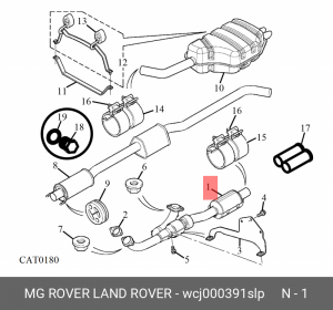 Катализатор WCJ000391SLP MG ROVER LAND ROVER