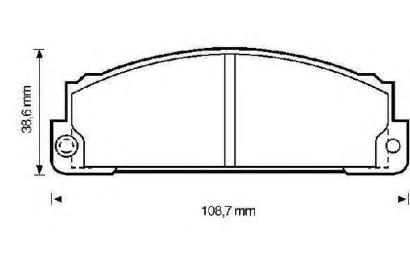 Комплект тормозных колодок, диско 571362B BENDIX JURID