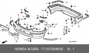 Бампер передний 71101S04K00 HONDA