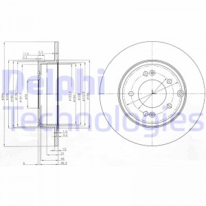 Тормозной диск BG4012 DELPHI