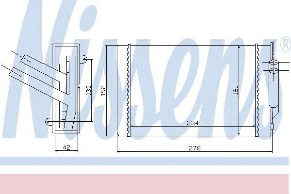 Теплообменник, отопление салона 70976 NISSENS