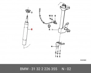 Амортизатор подвески 31 32 2 226 355 BMW