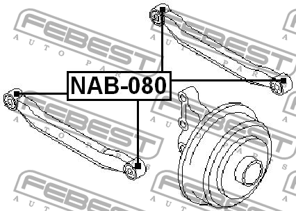 Сайлентблок NAB-080 FEBEST