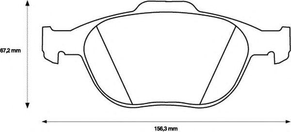 Комплект тормозных колодок, диско 573085B BENDIX JURID