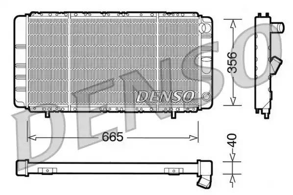 Радиатор, охлаждение двигател DRM23021 DENSO