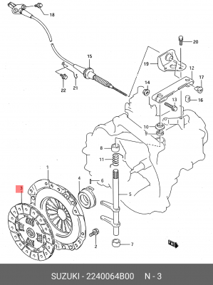 Диск сцепления 22400-64B00 SUZUKI