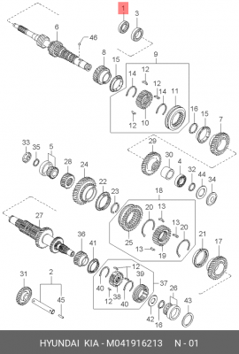 Сальник КПП M041916213 HYUNDAI KIA