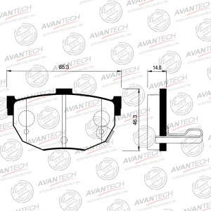 Колодки тормозные дисковые AV025 AVANTECH