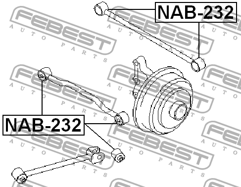 Сайлентблок NAB-232 FEBEST