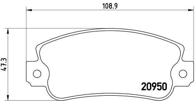 Комплект тормозных колодок, диско P 23 021 BREMBO