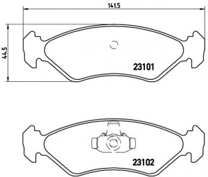 Комплект тормозных колодок, диско P24044 BREMBO