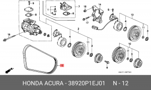 Поликлиновой ремень 38920-P1E-J01 HONDA
