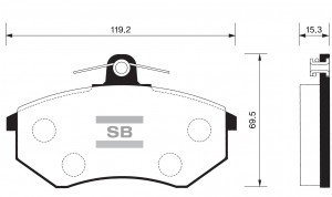 Колодки тормозные дисковые SP1043 SANGSIN
