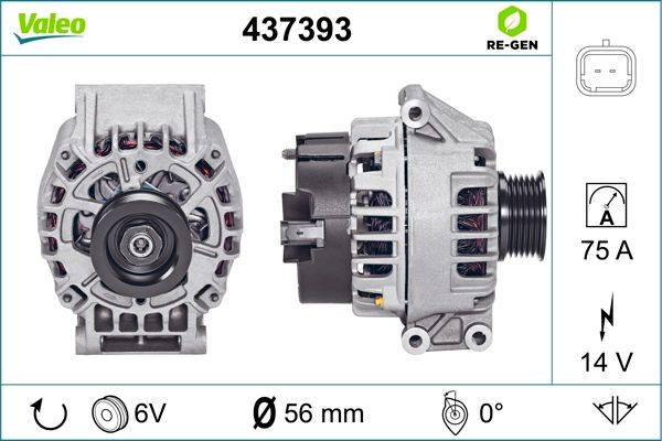 Генератор 437393 VALEO PHC