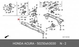 Поперечная балка 50250SH3030 HONDA