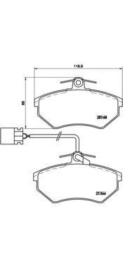 Комплект тормозных колодок, диско P85034 BREMBO