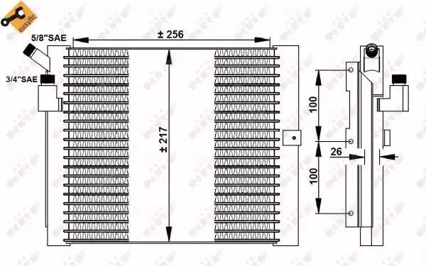 Конденсатор, кондиционер 35037 NRF